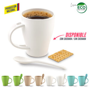 Mug Plástico con Cuchara Tiffany 350ml - Prod Nal MU-328