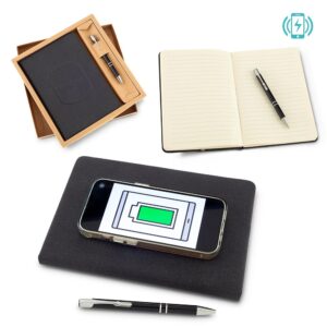 Cargador Inalámbrico con Libreta y Bolígrafo OF-620