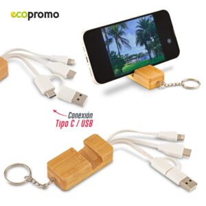 Cable Multicargador 3-1 Bamboo TE-566