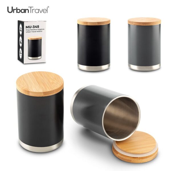 Mug Metálico Magnus Urban Travel 400ml MU-345