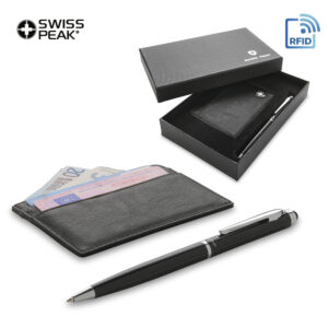 Set de Portatarjetas y Bolígrafos Swisspeak ML-370