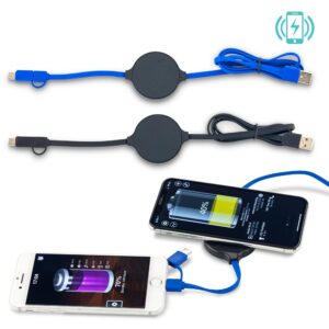Cargador Inalambrico con Cable Multicargador TE-333