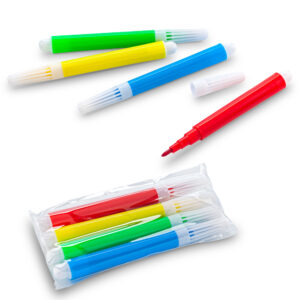 Set de 4 mini Marcadores Tinta Lavable OF-573-1