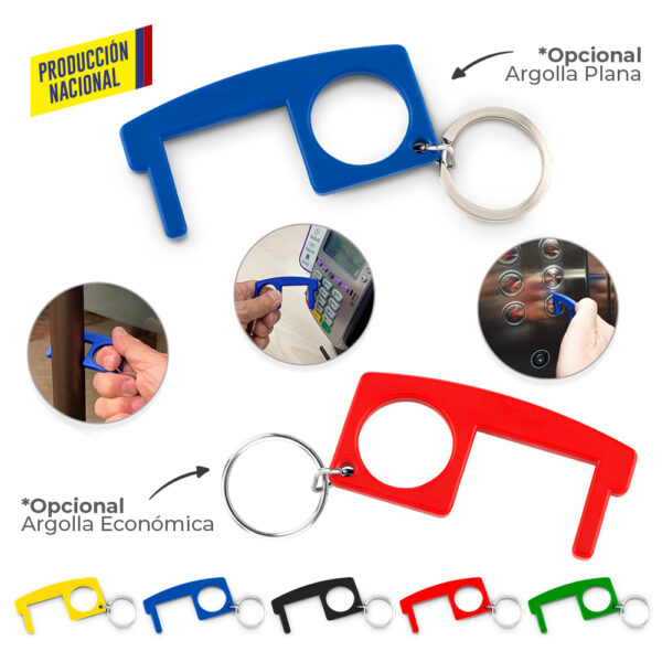 Llavero Plástico Multiusos Anticontacto - Prod Nal LL-107