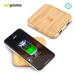 Cargador Inalambrico Bamboo Square TE-463