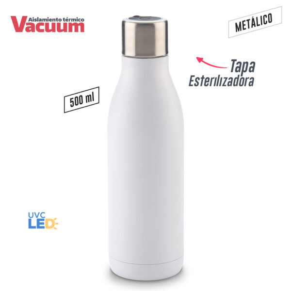 Botilito Metálico UV-C Clean 500ml MU-277 - Imagen 3