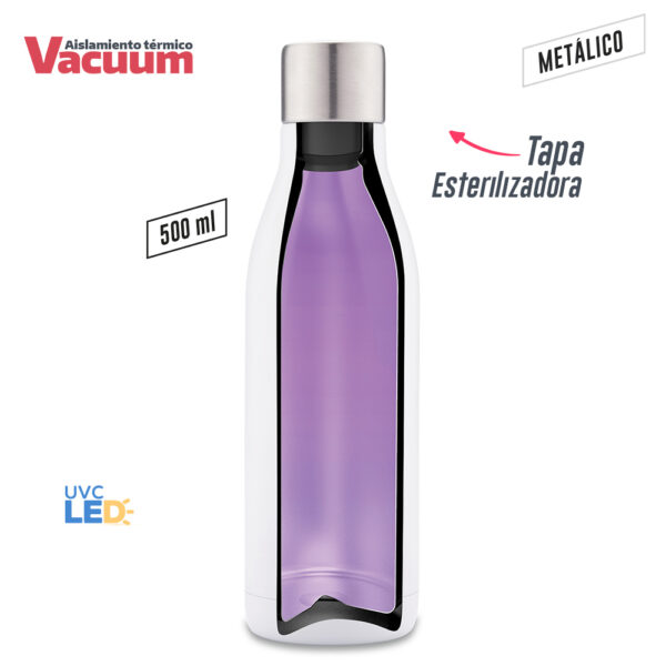Botilito Metálico UV-C Clean 500ml MU-277 - Imagen 4