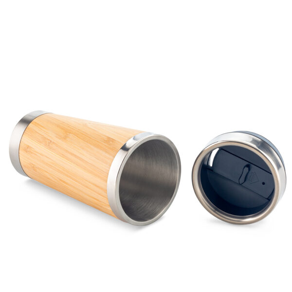 Mug Metálico con Bamboo 500ml MU-279 - Imagen 2