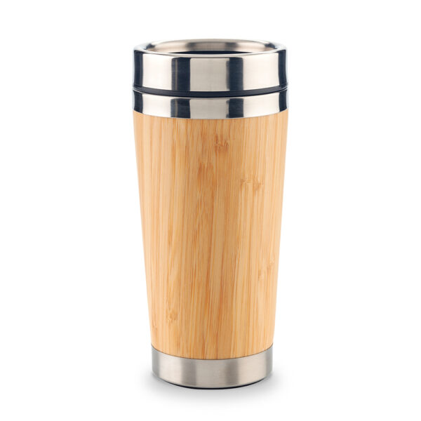 Mug Metálico con Bamboo 500ml MU-279 - Imagen 3