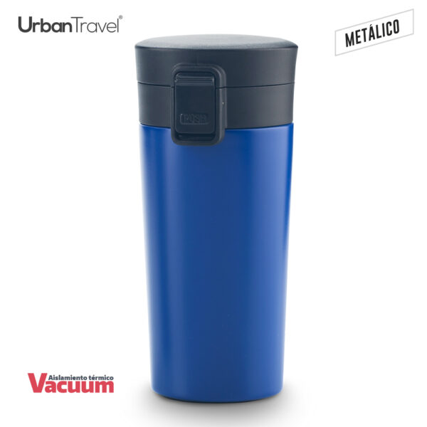 Mug Metálico Doble Pared Coffee Urban Travel 380ml MU-282 - Imagen 2