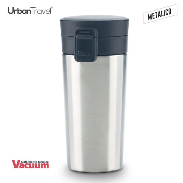 Mug Metálico Doble Pared Coffee Urban Travel 380ml MU-282 - Imagen 4
