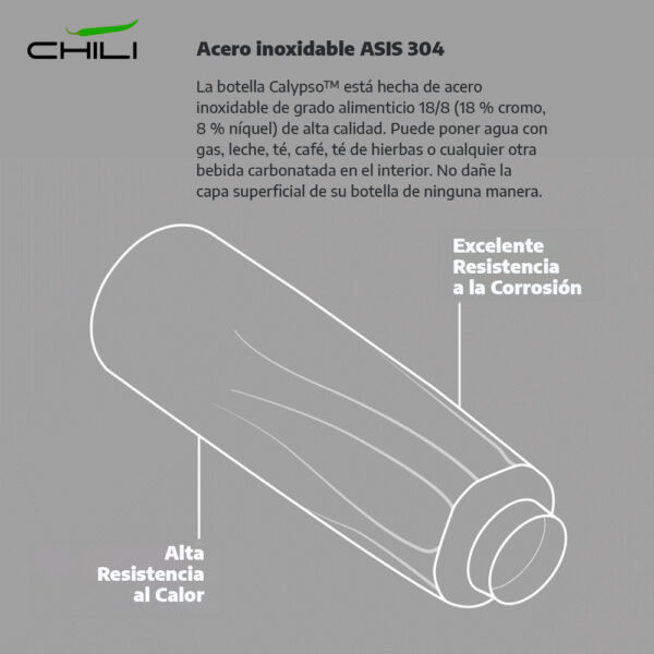 Termo Metalico Calypso Chili 500ml MU-300 - Imagen 5
