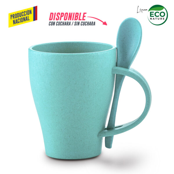 Mug Plástico con Cuchara Tiffany 350ml - Prod Nal MU-328 - Imagen 2