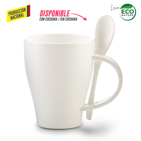 Mug Plástico con Cuchara Tiffany 350ml - Prod Nal MU-328 - Imagen 4