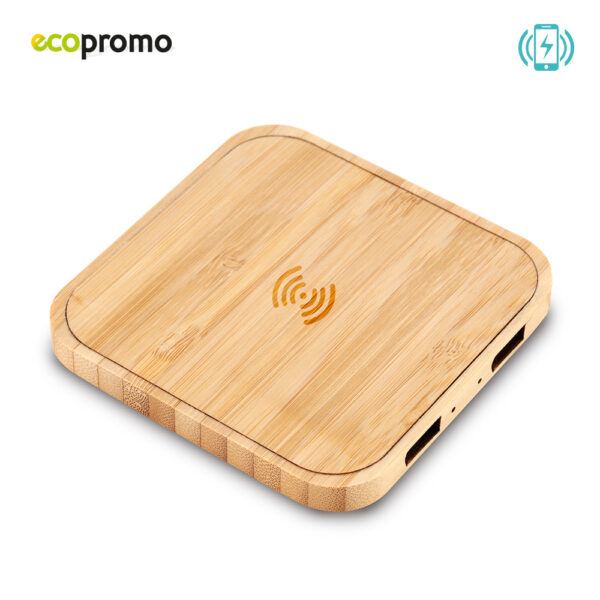 Cargador Inalambrico Bamboo Square TE-463 - Imagen 2