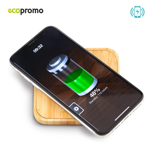 Cargador Inalambrico Bamboo Square TE-463 - Imagen 3