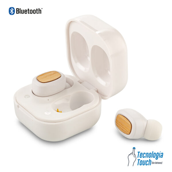 Audífonos Bluetooth Eco Bamboo TE-522 - Imagen 2