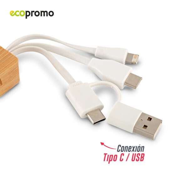 Cable Multicargador 3-1 Bamboo TE-566 - Imagen 3