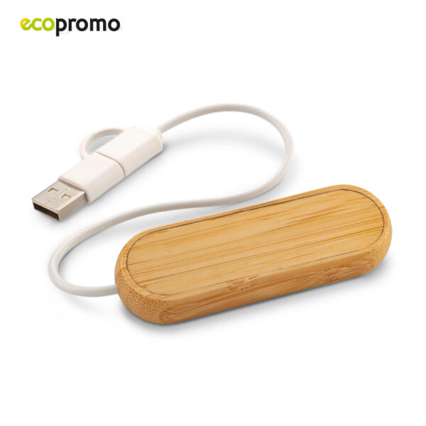 Puerto USB Massimo Bamboo TE-602 - Imagen 3