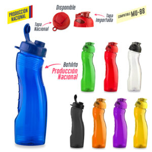 Botilito Saturno PVC 850ML (Tapa MU-35-Tapa-MU-89) MU-89