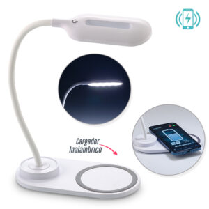 Cargador Inalámbrico con Lámpara LED TE-404