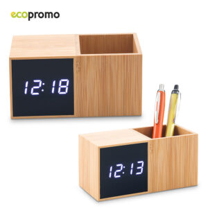 Reloj con Portabolígrafo Bamboo RE-197