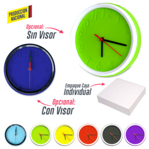 Reloj de Pared Colors - Producción Nacional RE-199