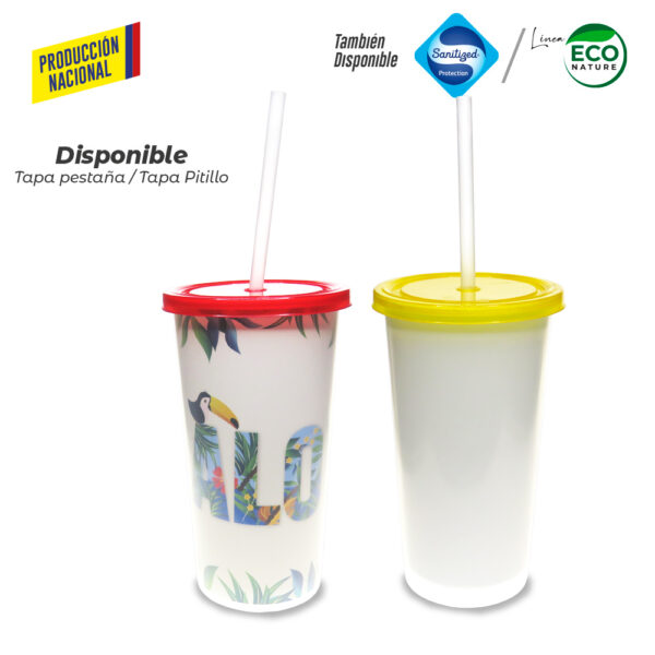 Vaso Doble Pared de Seguridad 450ml -Prod Nacional MU-257 - Imagen 2