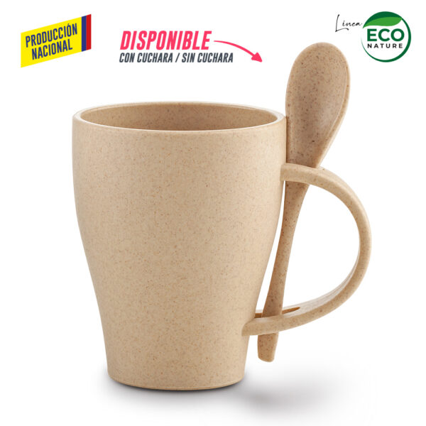 Mug Plástico con Cuchara Tiffany 350ml - Prod Nal MU-328 - Imagen 7