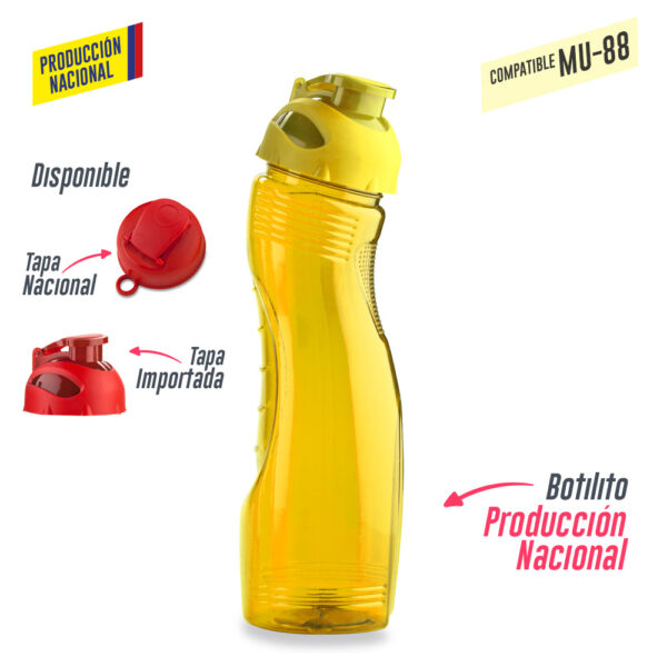 Botilito Saturno PVC 850ML (Tapa MU-35-Tapa-MU-89) MU-89 - Imagen 2