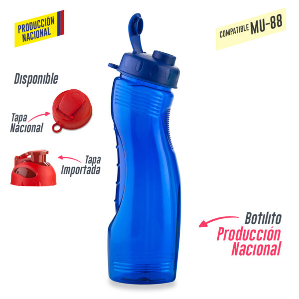 Botilito Saturno PVC 850ML (Tapa MU-35-Tapa-MU-89) MU-89 - Imagen 3