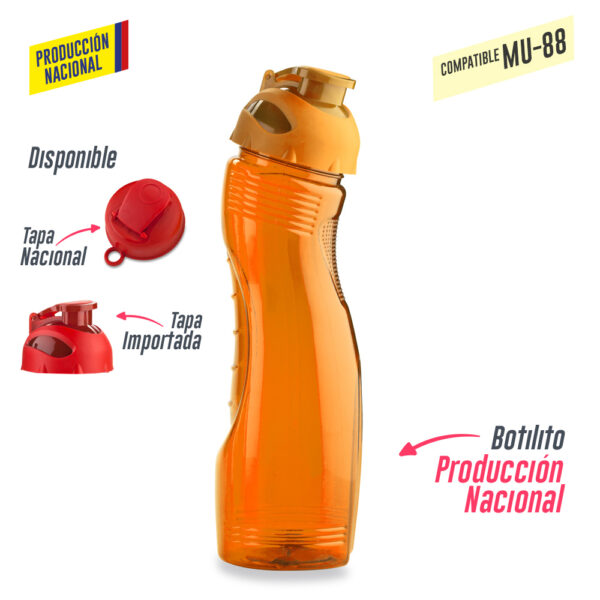 Botilito Saturno PVC 850ML (Tapa MU-35-Tapa-MU-89) MU-89 - Imagen 5