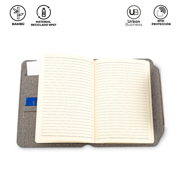 Libreta Multifuncional RPET Bamboo Urban Business OF-642 - Imagen 2