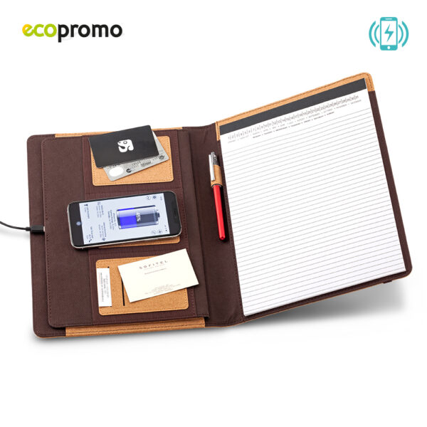 Carpeta Folder con Cargador Inalámbrico Cork TE-472 - Imagen 2