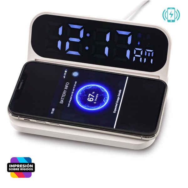 Cargador Inalámbrico con Reloj - Oferta TE-481 - Imagen 2
