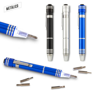 Set de Destornilladores Pen con Linterna LED HE-281