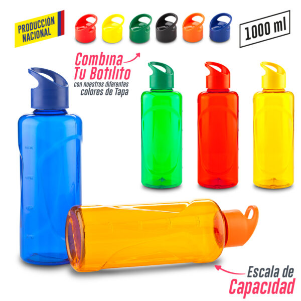 Botilitro Plástico 1000ml - 1 Litro MU-337