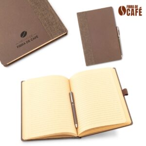 Set de Libreta y Bolígrafo Eco Coffee OF-627