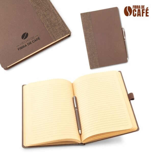Set de Libreta y Bolígrafo Eco Coffee OF-627