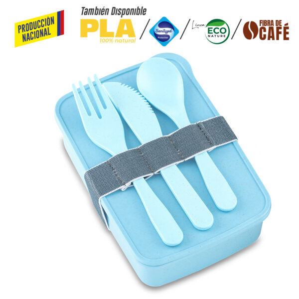Portacomidas con Cubiertos Eco Square II -Prod Nal VA-965 - Imagen 2