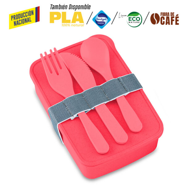 Portacomidas con Cubiertos Eco Square II -Prod Nal VA-965 - Imagen 4